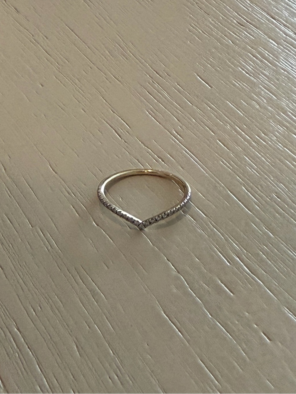 Mejuri Wishbone 14K Gold Diamond Pave Band Ring 💍